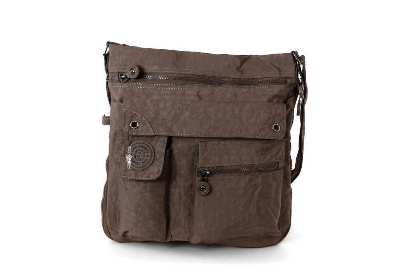 BAG STREET Umhängetasche Bag Street Damenhandtasche Umhängetasche (Umhängetasche), Damen, Jugend Umhängetasche Nylon, braun ca. 31cm x ca. 33cm von BAG STREET