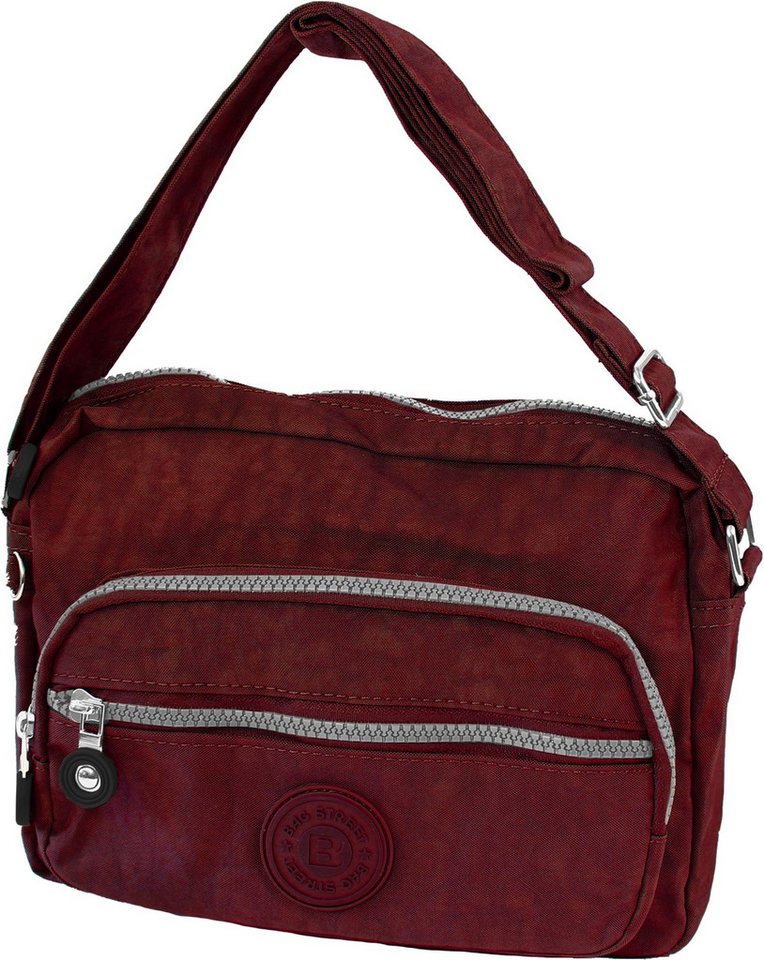BAG STREET Umhängetasche OTJ227X Bag Street leichte Umhängetasche Nylon (Umhängetasche), Jugend, Damen Umhängetasche Nylon, rot ca. 22cm x ca. 15cm von BAG STREET