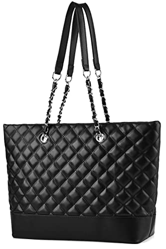 Gesteppte Umhängetasche, modische leichte Handtaschen, Tote Puss, Designer-Umhängetasche, Hobo-Tasche mit Kettenriemen, schwarz Gesteppte Umhängetasche, modische leichte Handtaschen, Tote Puss, Designer-Umhängetasche, Hobo-Tasche mit Kettenriemen, schwarz von BAG WIZARD