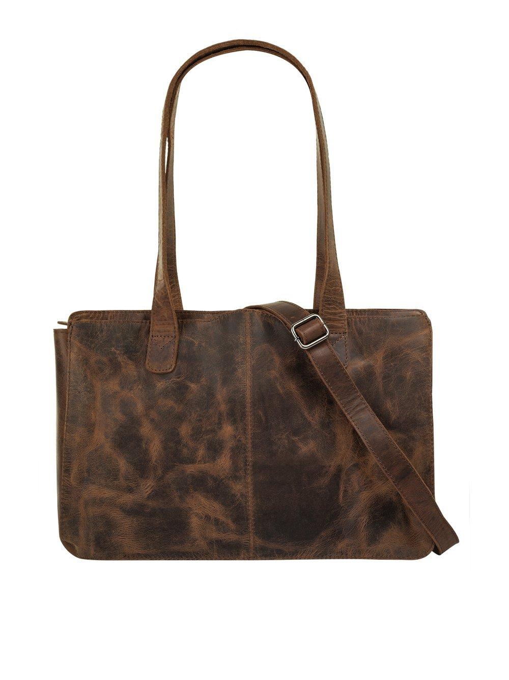 BAGAN Handtasche Damen Leder, braun von BAGAN