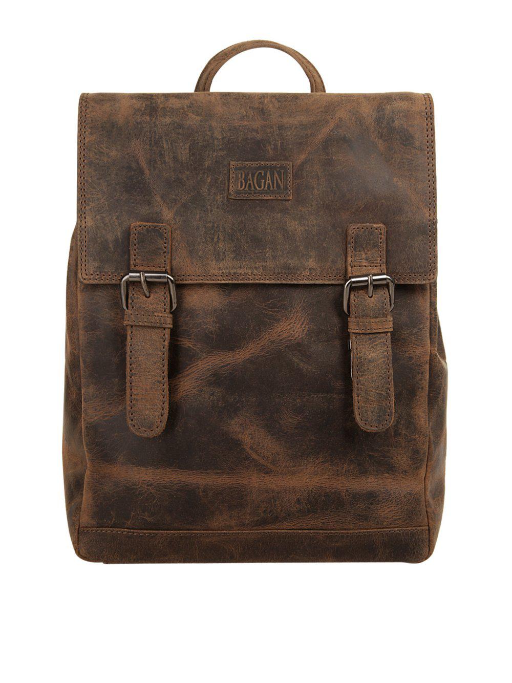 BAGAN Rucksack Damen Leder, braun von BAGAN