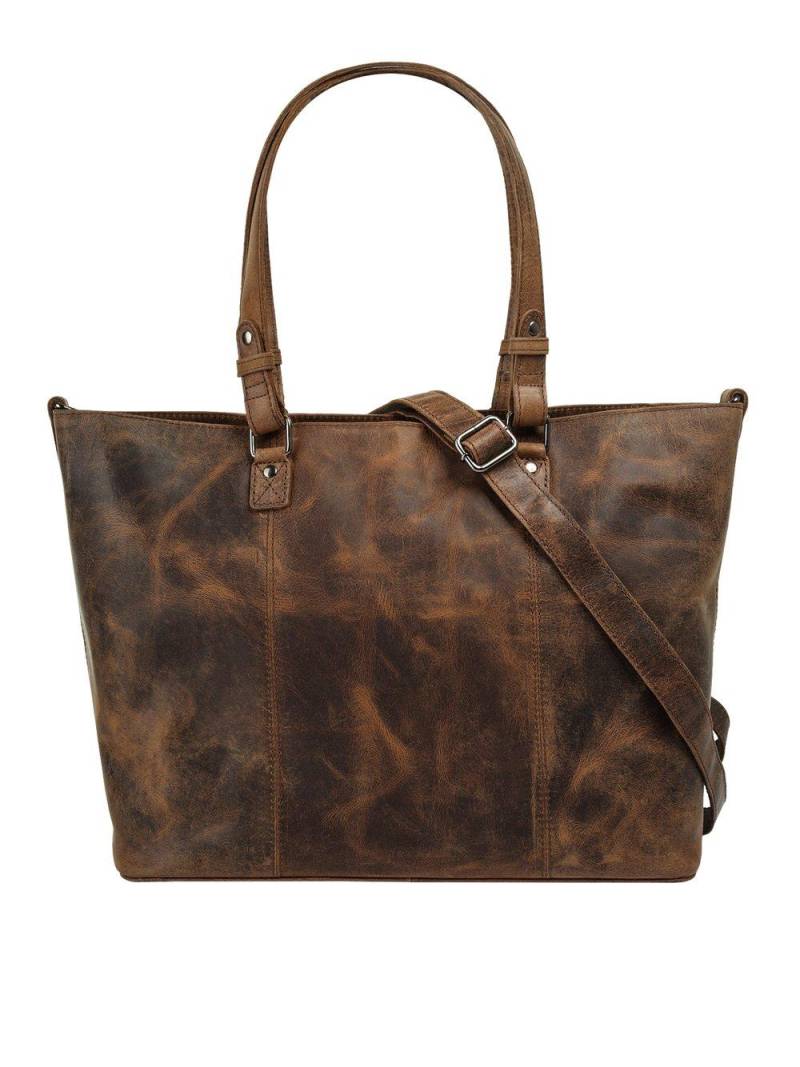 BAGAN Shopper Damen Leder, braun von BAGAN