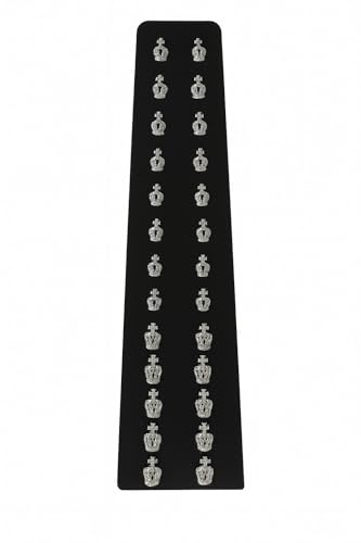 15 Paar Ohrringe mit Kronen & Glitzersteinen – Eleganter Modeschmuck Ohrstecker – Funkelnder Ohrschmuck für Damen & Mädchen von BAGANO