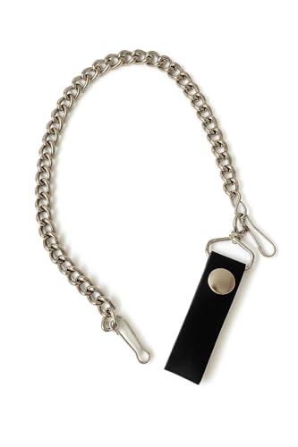 Geldbeutelkette mit Lederschlaufe – Robuste Panzerkette als Schlüssel- & Gürtelkette – ca. 42 cm von BAGANO