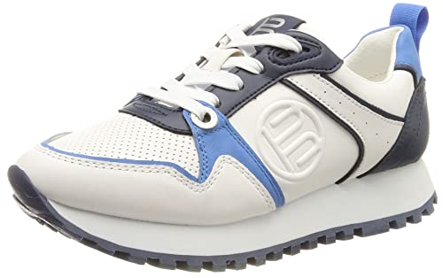 BAGATT Damen Siena Schnürer, White/Blue, 38 EU von BAGATT