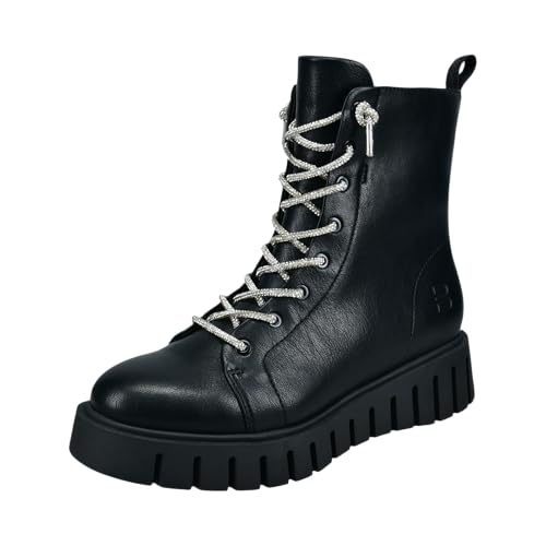 BAGATT Boot - Schwarz/Silber Leder/Synthetik Weite Normal, Schuhgröße 41 von BAGATT