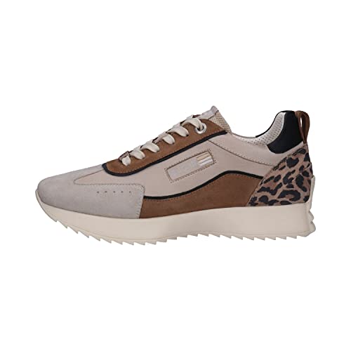 BAGATT Damen D31-ADF05 Sneaker, beige/Animal Print, 36 EU von BAGATT