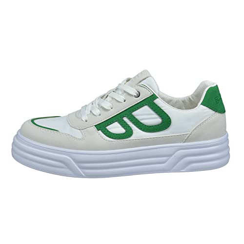 BAGATT Damen D31-ADP03 Sneaker, White/Green, 41 EU von BAGATT