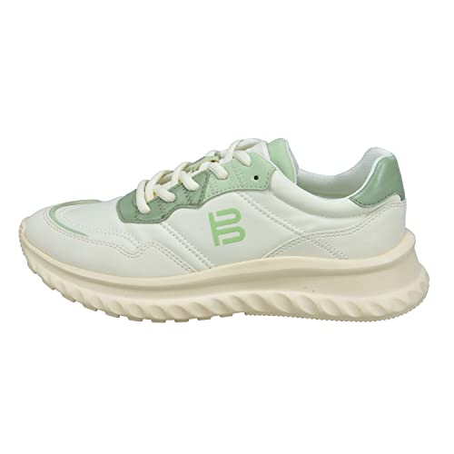 BAGATT Damen D31-AEE02 Sneaker, Offwhite/Light Green, 39 EU von BAGATT