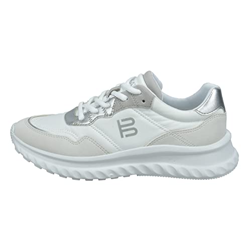 BAGATT Damen D31-AEE02 Sneaker, White/Silver, 38 EU von BAGATT