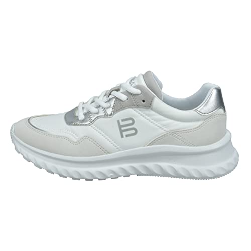 BAGATT Damen D31-AEE02 Sneaker, White/Silver, 42 EU von BAGATT