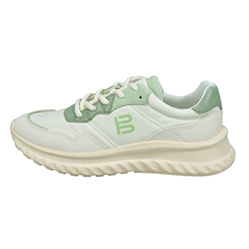 BAGATT Damen D31-AEE02 Sneaker, Offwhite/Light Green, 41 EU von BAGATT