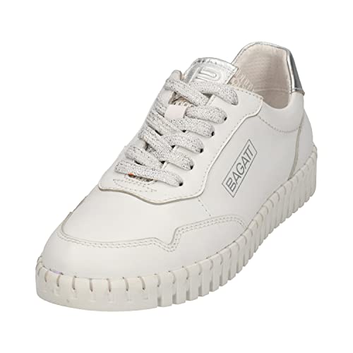 BAGATT Damen D31-AFJ01 Sneaker, White/Silver, 39 EU von BAGATT