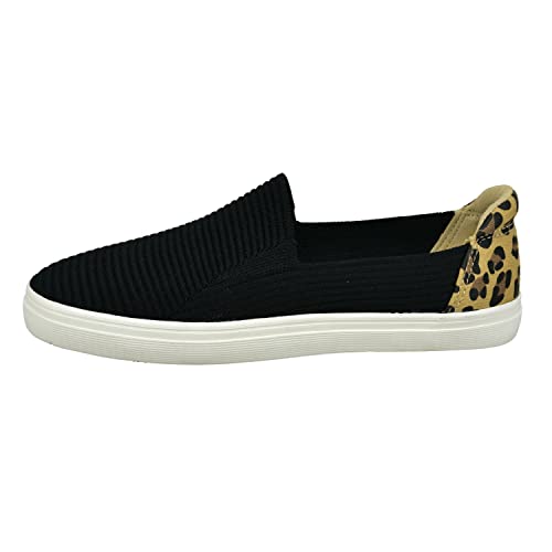 BAGATT Damen Firenze Slipper, Black/Animal Print, 36 EU von BAGATT