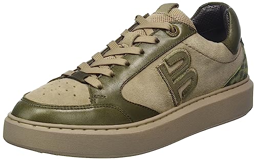 BAGATT Damen GIndiaa Sneaker, Taupe/Dark Green, 36 EU von BAGATT