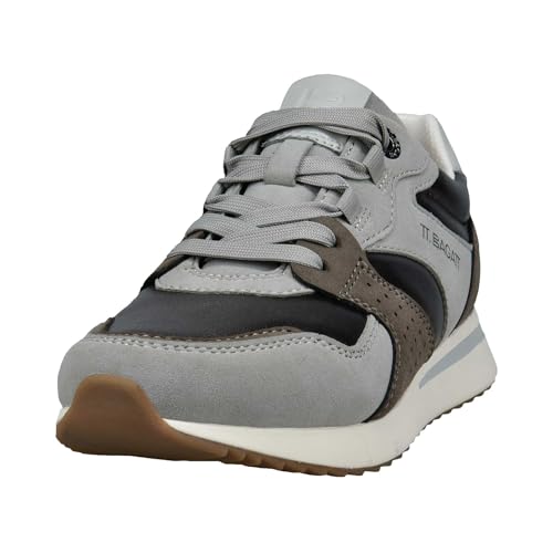 BAGATT Sneaker - Hellgrau/Metallic Leder/Synthetik Weite Normal, Schuhgröße 36 von BAGATT
