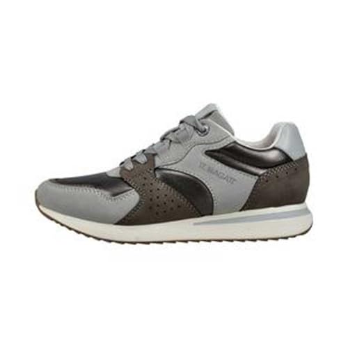 BAGATT Sneaker - Hellgrau/Metallic Leder/Synthetik Weite Normal, Schuhgröße 37 von BAGATT