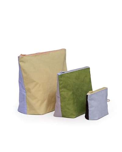 BAGGU Damen Go Pouch Set Pastels Colorblock, Pastellfarbblock, 1 Count (Pack of 3), Go Pouch Set von BAGGU