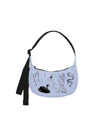 BAGGU Kleine Nylon-Halbmond-Tasche, Bestickte Ballett-Ikonen, Einheitsgröße von BAGGU