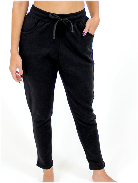 BAGHI Sweat Hose GOTS organic black mit tieferem Schritt von BAGHI