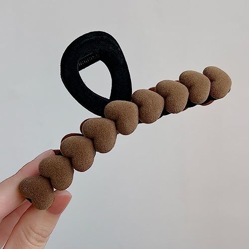 Krokodilklemme, Kopfschmuck, Haarklemme, Beflockung, Tulpenperle, Haarklammer, große Haarspangen, Hai-Klammer, Damen, neue Haarnadel, eleganter Kopfschmuck, Mädchen-Haar-Accessoires, 11 cm, 4 (Color von BAGLEV