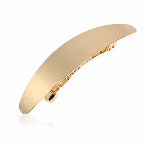 Krokodilklemme, Kopfschmuck, Haarklemme, elegante, matte Haarspangen, einfache Haarspangen, Damen-Haarspangen, Haarspangen, Pferdeschwanz-Clips, Mädchen-Haar-Styling-Zubehör, Gold (Color : Gold, Siz von BAGLEV