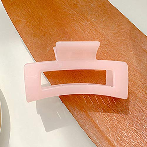 Krokodilklemme, Kopfschmuck, Haarklemme, elegante Damen-Haarklammer, große rechteckige Haarspange, Krabben-Haarspange, geometrische Haarspange, Haar-Accessoires, Hot 3 (Color : Pink, Size : Rozmiar von BAGLEV