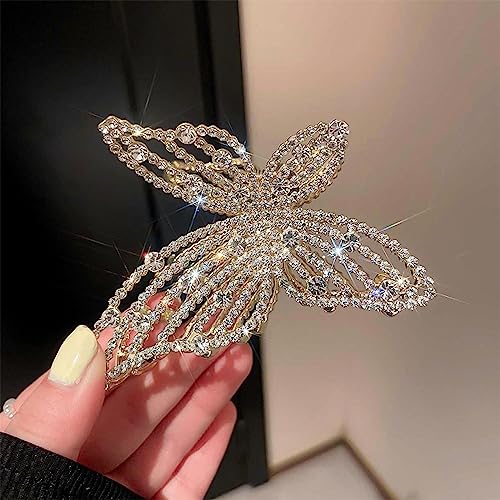 Krokodilklemme, Kopfschmuck, Haarklemme, exquisite Schmetterlings-Haarspange for Damen, elegante Perlen-Haarspange, Haarspange for Damen, Pferdeschwanz-Clip 06 (Color : 5, Size : Rozmiar uniwersalny von BAGLEV