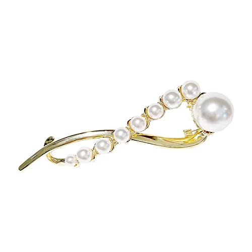 Krokodilklemme, Kopfschmuck, Haarklemme, koreanische Perlen-Haarspangen, Haarnadeln, modische, süße Pferdeschwanz-Clip, Haarspangen, Haarspangen, Kopfbedeckung, Damen-Haar-Accessoire, Pearl8 (Color : von BAGLEV