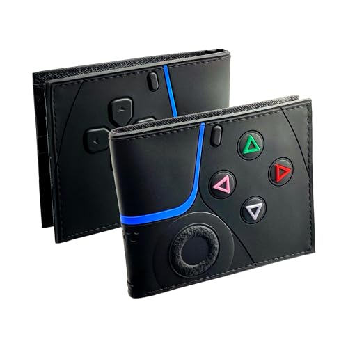 BAGOSEF Retro-Gamepad-inspirierte Jungen-Geldbörse, Silikon-Oberflächenmaterial mit klassischem Gamepad-Design, mehreren Kartenfächern und Münzfach, Videospiel-Kindergeldbörse, Spiel-2, Retro von BAGOSEF