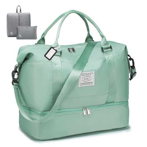 BAGROUPS 32L Reisetasche Damen Handgepäck Tasche Groß für Easyjet Handgepäck 45x36x20 Sporttasche Wasserdicht Weekender Bag fürTravel Duffle FitnessTrainings Schwimm Krankenhaus mit Schuhfach Grün BAGROUPS 32L Reisetasche Damen Handgepäck Tasche Groß für Easyjet Handgepäck 45x36x20 Sporttasche Wasserdicht Weekender Bag fürTravel Duffle FitnessTrainings Schwimm Krankenhaus mit Schuhfach Grün von BAGROUPS