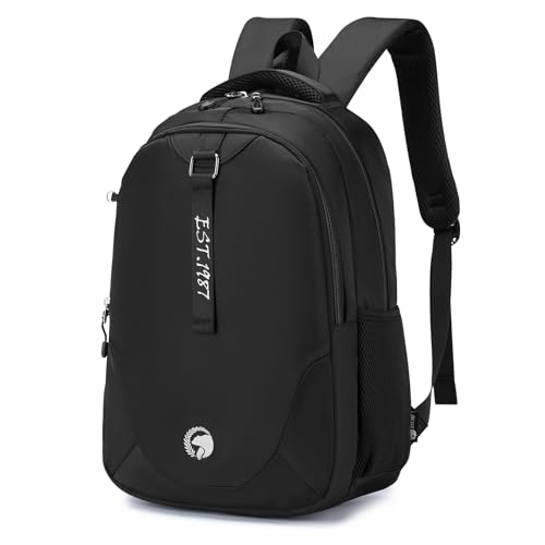 BAGROUPS 40x30x20 Rucksack Handgepäck Flugzeug Wasserdicht Laptoptasche 15.6 Zoll 40x30x20 Kabinengepäck Lässiger Rucksack Wizzair Cabin Bag, Schwarz von BAGROUPS