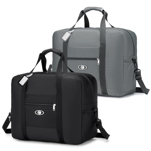 BAGROUPS EasyJet Handgepäck 45x36x20 Faltbare Tasche für Flugzeug Reisetasche Damen & Heren, Weekendertasche, Krankenhaustasche, Sporttasche 2er-Pack von BAGROUPS