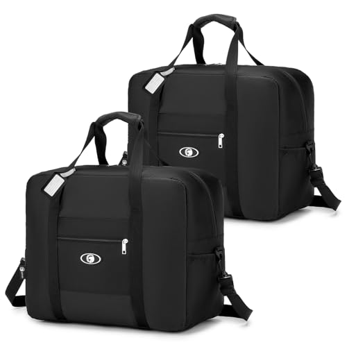 BAGROUPS EasyJet Handgepäck 45x36x20 Faltbare Tasche für Flugzeug Reisetasche Damen & Heren, Weekendertasche, Krankenhaustasche, Sporttasche 2er-Pack von BAGROUPS