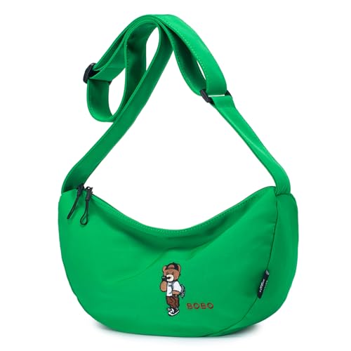 BAGROUPS Half Moon Damen Umhängetasche Damen Umhängetasche Half Moon Wasserdichtes Nylon, Verstellbarer Riemen für Den Täglichen Gebrauch von BAGROUPS