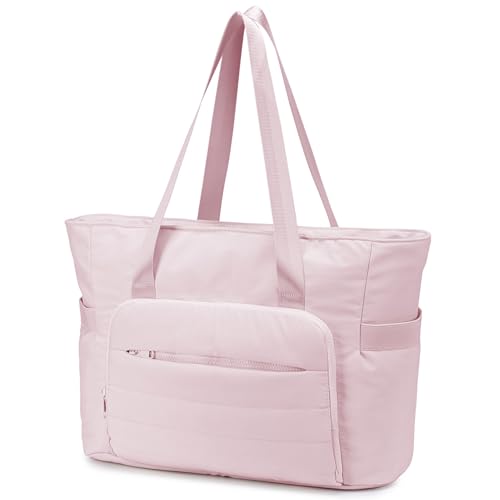 BAGROUPS Handgepäck Reisetasche 40x30x15 British Airways Puffer Tasche Damen Groß Tote Bag wasserdichte Laptop Handtasche mit 15.6 Zoll Laptopfach Arbeitstasche Bürotasche für Uni Reisen Schule Shop von BAGROUPS