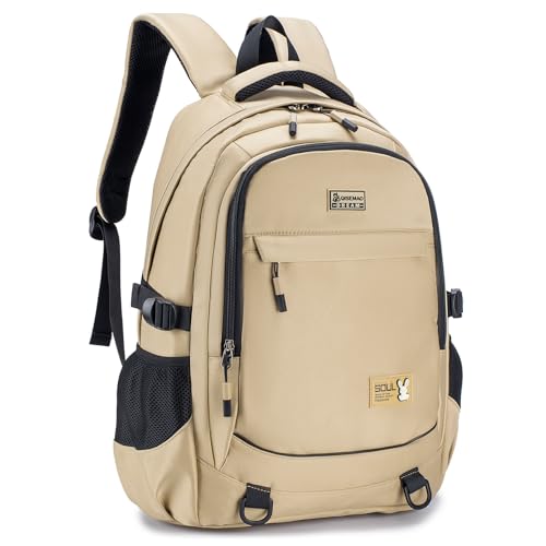 BAGROUPS Handgepäck Rucksack 45x36x20 Easyjet Reiserucksack Laptop Herren 17 Zoll Schule Schultasche wasserdichte Groß Freizeitreisen Rucksack Unisex (Kaffeefarbe) von BAGROUPS