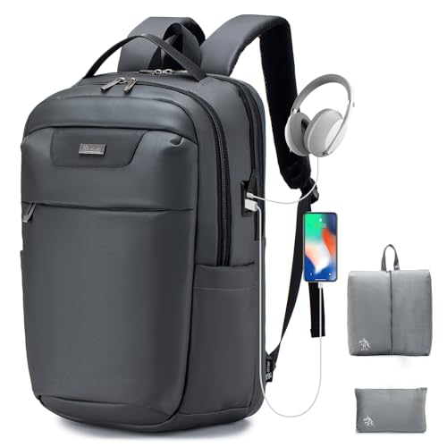 BAGROUPS Handgepäck Rucksack Freizeit für Lufthansa Große Laptop-Rucksack 15.6/17 zoll mit USB-Ladeanschluss Wasserdicht Reiserucksack Travel Backpack für Business Arbeitsrucksack Herren Damen von BAGROUPS