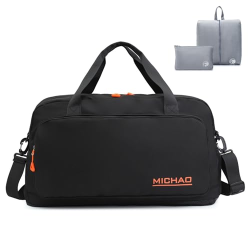 BAGROUPS Handgepäck Tasche 55x40x23 Lufthansa Faltbare Wasserdicht Reisetasche 55 x 40 x 23 cm Groß Erweiterbar Handgepäck für Flugzeug Diebstahlsichere Sporttasche für Weekender Fitness Damen Herren von BAGROUPS