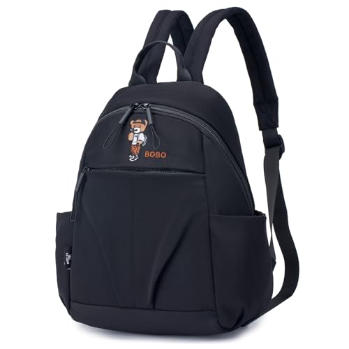 BAGROUPS Kleiner Rucksack Mini Niedlicher Bärenrucksack Schulrucksack Teenager Rucksack Kinder Wasserdicht Nylon Mit Reißverschluss für Damen und Herren, Täglich lässig von BAGROUPS