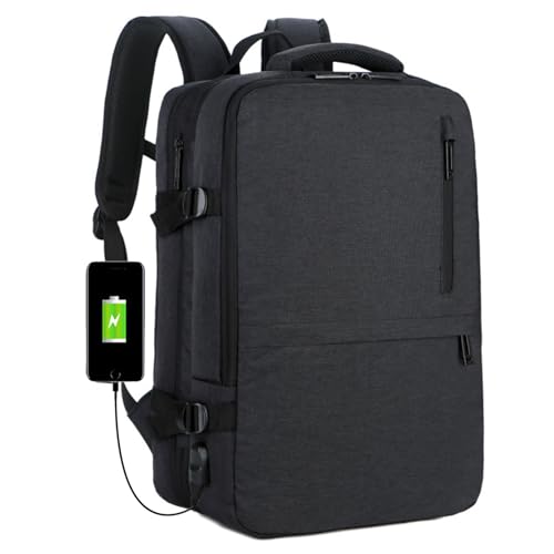 BAGROUPS Reiserucksack Easyjet Handgepäck Flugzeug 45x36x20 Wasserdicht Erweiterbarer Business Reiserucksack 32L Mit USB-Anschluss Laptop Business Herren Reiserucksack von BAGROUPS