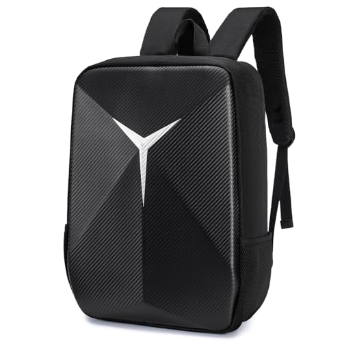 BAGROUPS Reiserucksack Handgepäck Flugzeug 40x30x15cm British Airways Air France 15,6 Zoll Hartschalen Laptop Rucksack Wasserdicht Rucksack Travel Backpack für Schule Arbeit Damen Herren Schwarz von BAGROUPS