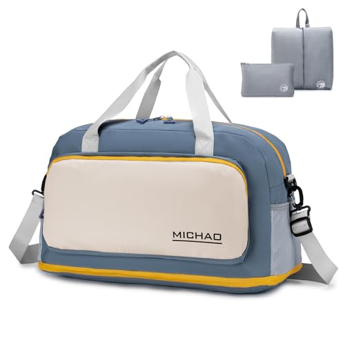 BAGROUPS Handgepäck Tasche 55x40x23 Lufthansa Faltbare Wasserdicht Reisetasche 55 x 40 x 23 cm Groß Erweiterbar Handgepäck für Flugzeug Diebstahlsichere Sporttasche für Weekender Fitness Damen Herren von BAGROUPS