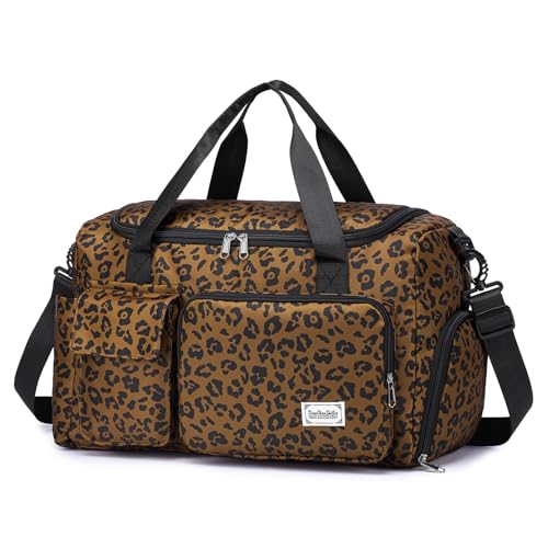 BAGROUPS Ryanair Handgepäck 40x20x25 Reiserucksack Handgepäck Flugzeug Reiserucksack Handgepäck Wasserdichtes Nylon Weekendertasche Duffel Bag Krankenhaustasche Sporttasche Damen Heren (Braun) von BAGROUPS