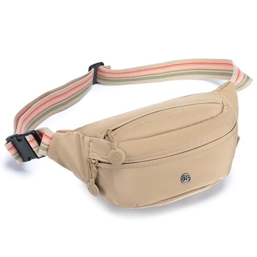 BAGROUPS Wasserdicht Hüfttasche Bauchtasche Damen Gürteltasche für Outdoor Reisen Sport Wandern Joggen Hundespaziergänge, Khaki von BAGROUPS