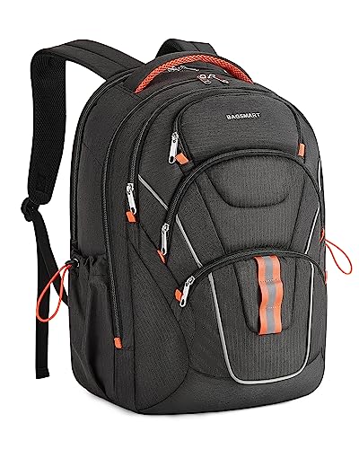 bagsmart Rucksack Herren, Groß Laptop Rucksack 17 Zoll Schulrucksack Reiserucksack Anti Diebstahl Laptoptasche, Bordgepäck Kabinenrucksack für Reise Weekender Trip von bagsmart