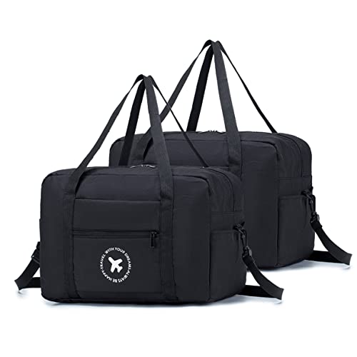 BAGZY 2X Ryanair Handgepäck 40x20x25 Faltbare Reisetasche Kleine Cabin Bag Handgepäck Tasche für Flugzeug 20L Handgepäck Koffer für Sporttasche Weekender Damen Herren von BAGZY
