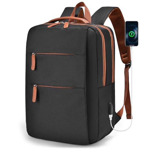 BAGZY Handgepäck Rucksack 40x30x15 British Airways Wasserdichtem 15.6 Zoll Laptop Rucksack mit USB-Anschluss Diebstahlschutz Schulrucksack Herren Damen für Reisen, Geschäftsreisen, Büroarbeit schwarz von BAGZY