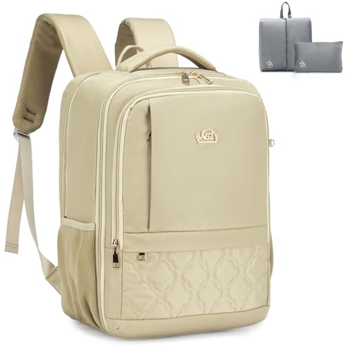BAGZY Handgepäck Rucksack 40x30x20 Wizzair Travel Rucksack 25L Handgepäck Flugzeug Wasserdicht Carry On Luggage Laptop Backpack 15.6 Zoll für Arbeit Business Reisen Herren Damen Khaki von BAGZY