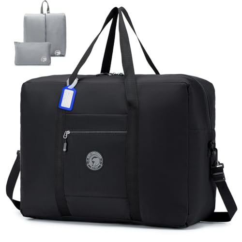 BAGZY Handgepäck Tasche 55x40x20 Faltbar für TUI Airways Lufthansa, 45L Groß Reisetasche Flugzeug Leicht Wasserdicht Sporttasche Gym Duffle Bag für Weekender Krankenhaustasche Herren & Damen BAGZY Handgepäck Tasche 55x40x20 Faltbar für TUI Airways Lufthansa, 45L Groß Reisetasche Flugzeug Leicht Wasserdicht Sporttasche Gym Duffle Bag für Weekender Krankenhaustasche Herren & Damen von BAGZY